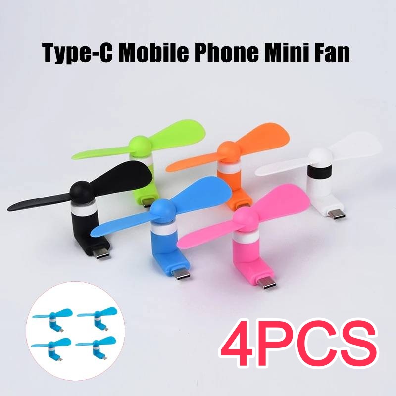 Gadgets For Electronics - 4/2/1Pcs Type-C Mini Portable Micro Fan