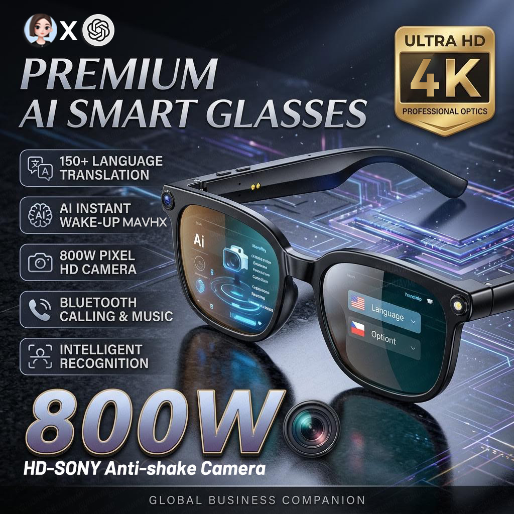 2026 4K 8MP Smart Glasses Men  - Smart Glasses Ar 评论和价格