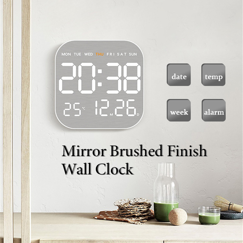 Mirror Brushed Finish Wall Clo - Modern Electronics Gadgets 评论和价格